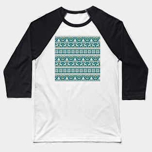 Christmas knitted pattern Baseball T-Shirt